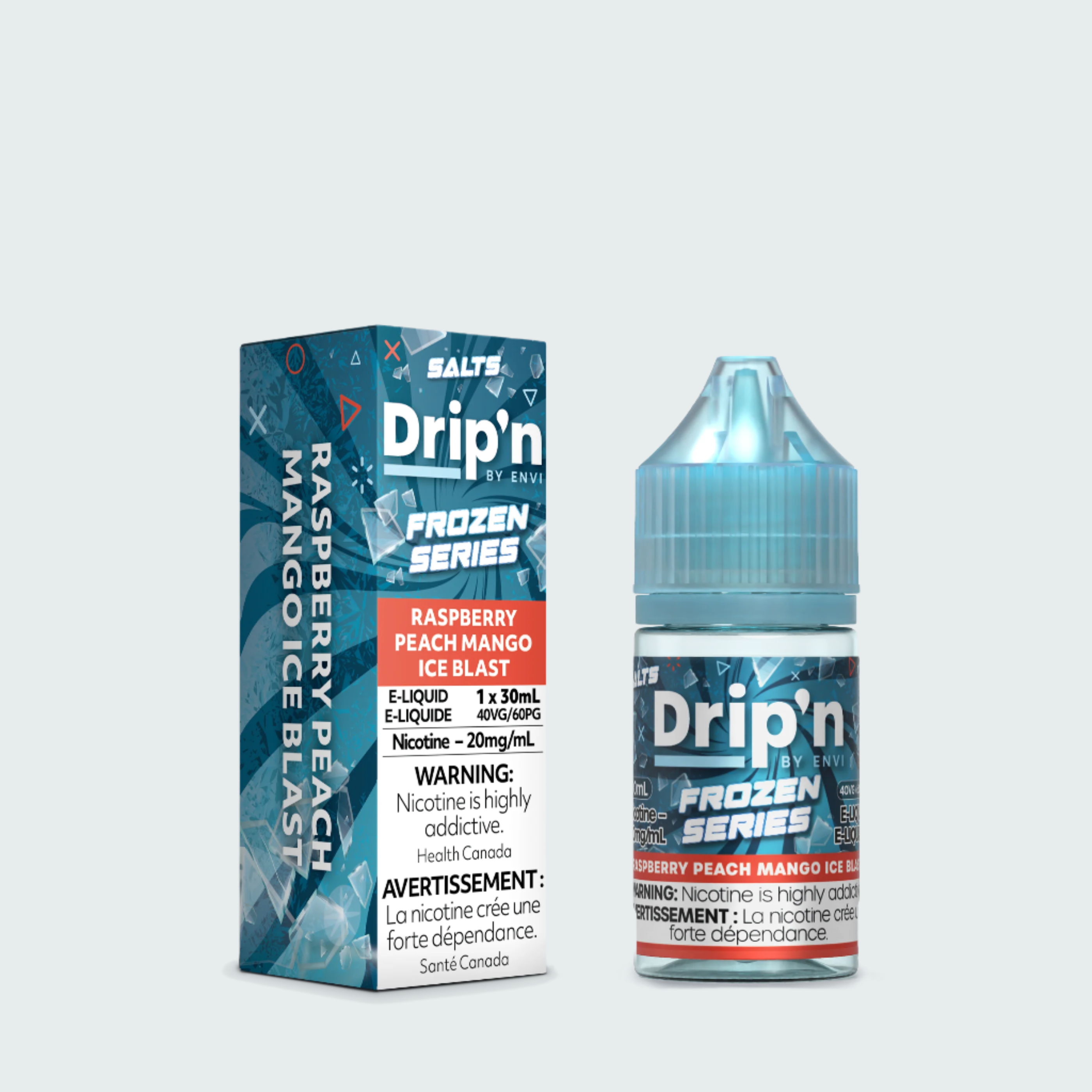 DRIP'N BY ENVI BLAST SALTS - RASPBERRY PEACH MANGO ICE BLAST